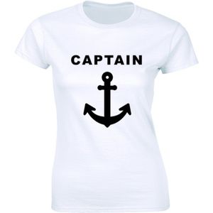 Captain Sailor Anchor Tee Sailing Boating T=Shirt